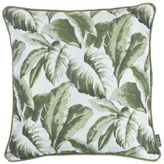 17"x 17" Jacquard Tropical Spring Leaf Decorative Throw Pillow Cover