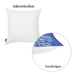 18"x18" Blue Nautica Reef Decorative Throw Pillow Cover Printed