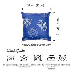 18"x18" Blue Nautica Reef Decorative Throw Pillow Cover Printed