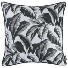 17"x 17" Jacquard Tropical Winter Leaf Decorative Throw Pillow Cover
