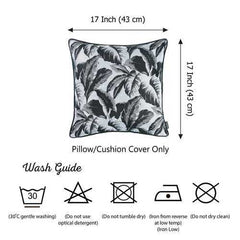 17"x 17" Jacquard Tropical Winter Leaf Decorative Throw Pillow Cover