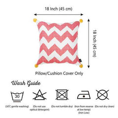 18"x 18" Pink Tropical Chevron Decorative Throw Pillow Cover