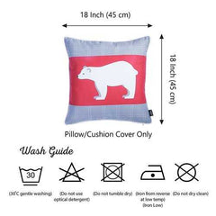 18"x18" Christmas Bear Printed Decorative Throw Pillow Cover