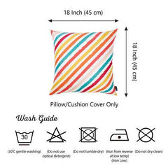 18"x 18" Tropical Diagonal Printed Decorative Throw Pillow Cover