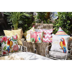 18"x 18" Tropical Diagonal Printed Decorative Throw Pillow Cover