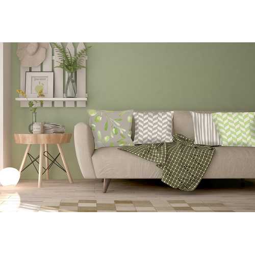 18"x18" Olive Branches Decorative Throw Pillow Cover Printed