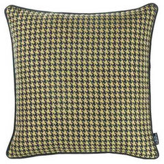 17"x 17" Yellow Jacquard Decorative Throw Pillow Cover