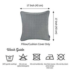 17"x 17" Grey Jacquard Decorative Throw Pillow Cover