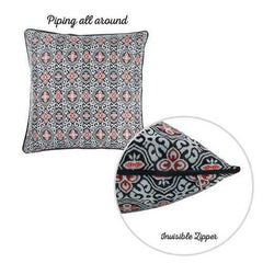 17"x 17" Multicolor Jacquard Aristo Decorative Throw Pillow Cover