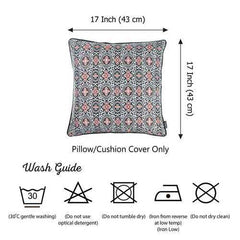 17"x 17" Multicolor Jacquard Aristo Decorative Throw Pillow Cover
