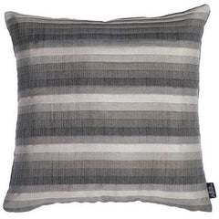17"x 17" Brown Jacquard Stripe Decorative Throw Pillow Cover