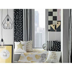 18"x 18" Happy Square Stripes Printed Decorative Throw Pillow Cover Pillowcase