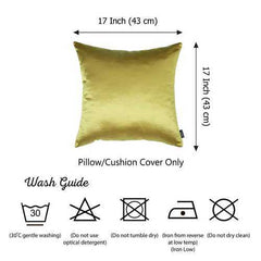 17"x 17" Yellow Jacquard Bright Decorative Throw Pillow Cover