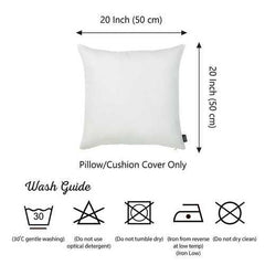 20"x20" White Honey Decorative Throw Pillow Cover (2 pcs in set)