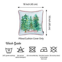 18"x18" Christmas Trees Printed Decorative Throw Pillow Cover