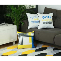 18"x18" Scandi Square Geo Style Decorative Throw Pillow Cover