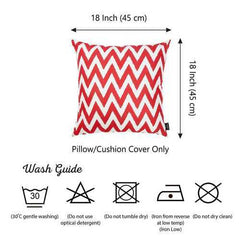 18"x18" Red Nautical Chevron Decorative Throw Pillow Cover Printed