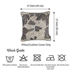 17"x 17" Maple Jacquard Leaf Decorative Throw Pillow Cover