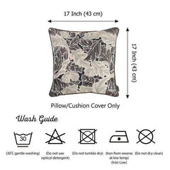 17"x 17" Light Maple Jacquard Leaf Decorative Throw Pillow Cover