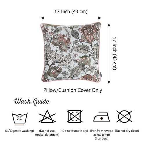 17"x 17" Red Jacquard Colored Weaver Decorative Throw Pillow Cover