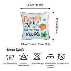 18"x 18" Thanksgiving Pumpkin Quotes Decorative Throw Pillow Cover