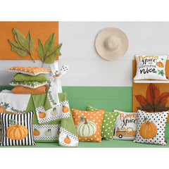 18"x 18" Thanksgiving Pumpkin Quotes Decorative Throw Pillow Cover
