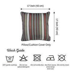 17"x 17" Jacquard Stripe Shadows Decorative Throw Pillow Cover