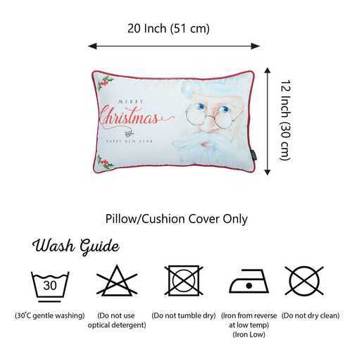 12"x20" Christmas Printed Decorative Throw Pillow Cover