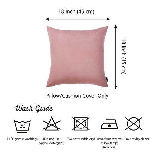 18"x18" Light Pink Honey Decorative Throw Pillow Cover (2 pcs in set)
