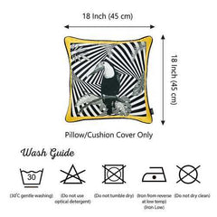 18"x 18" Tropical Parrot Illusion Decorative Throw Pillow Cover