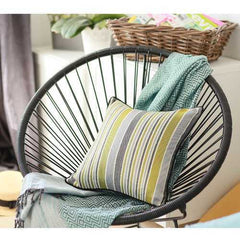 17"x 17" Jacquard Stripe Light Decorative Throw Pillow Cover