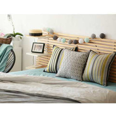 17"x 17" Jacquard Stripe Light Decorative Throw Pillow Cover