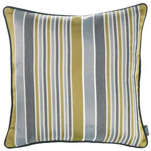 17"x 17" Jacquard Stripe Light Decorative Throw Pillow Cover