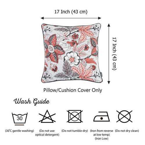 17"x 17" Multicolor Jacquard Forest Decorative Throw Pillow Cover