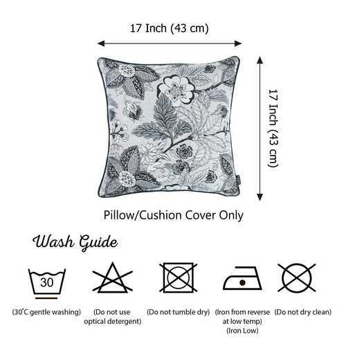 17"x 17" Jacquard Forest Breath Decorative Throw Pillow Cover