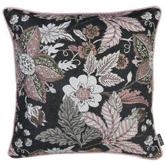 17"x 17" Jacquard Forest Night Decorative Throw Pillow Cover