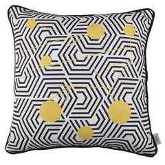 18"x18" Scandi Square Geo Printed Decorative Throw Pillow Cover