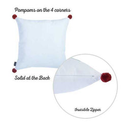 18"x18" Christmas Noel Printed Decorative Throw Pillow Cover