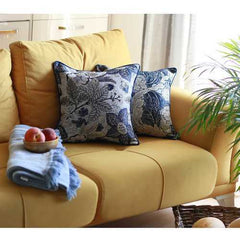 17"x 17" Jacquard Forest Sky Decorative Throw Pillow Cover