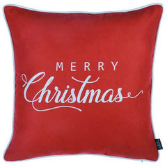 18"x18" White Quote Printed Christmas Decorative Throw Pillow Cover