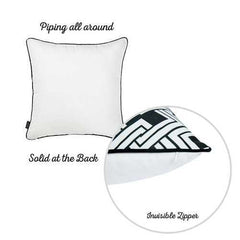 18"x 18" Tropical BW Links Squares Decorative Throw Pillow Cover