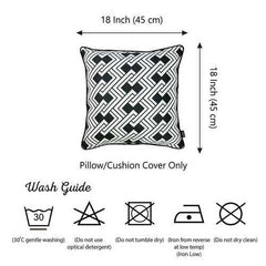 18"x 18" Tropical BW Links Squares Decorative Throw Pillow Cover
