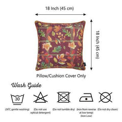 18"x 18" Thanksgiving Leaf Printed Decorative Throw Pillow Cover