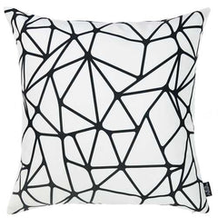 18"x18" Skandi BW Tangle Decorative Throw Pillow Cover Printed