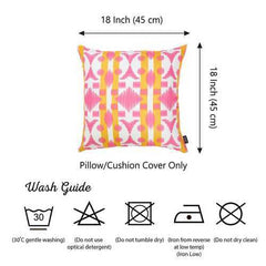 18"x18" Pink Ikat Decorative Throw Pillow Cover Printed