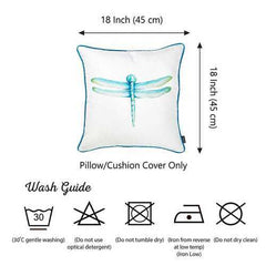 18"x 18" Watercolor Dragonfly Printed Decorative Throw Pillow Cover