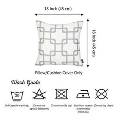 18"x18" Grey Geometric Squares Decorative Throw Pillow Cover