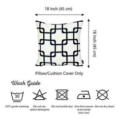 18"x18" Black Geometric Squares Decorative Throw Pillow Cover