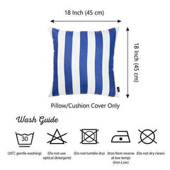18"x18" Blue Nautica Stripe Decorative Throw Pillow Cover