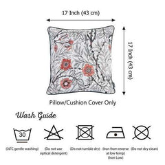17"x 17" Jacquard Artistic Flower Decorative Throw Pillow Cover